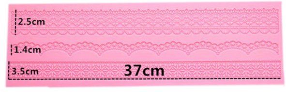 Lesirit Flower Pattern Silicone Fondant Mat Cake Lace Embossed Cake Mold Mould (A) N3