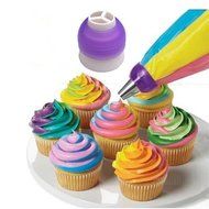YING LAN ColorSwirl 3-Color Coupler Icing Piping Bag Nozzle Converter Decorating Kit for Cupcake Fondant Cookie N2
