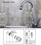 360 Rotatable Faucet Save Water Bubbler Device Connector Diffusion Shower Constant Nozzle Filter (1) N2