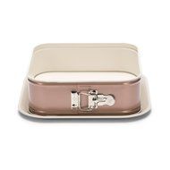Patisse 03318 Ceramic Square Springform Pan with Non-Stick Surface, Cream/Copper