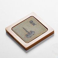 CCWY Stoneware manufacturers wholesale bamboo gongfu Tea Cup coaster Japanese creative tea saucer tea accessories... N3