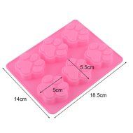 2pcs Lovely Sweet Multifunction Dog Paw Silicone Mold Ice Cube Cake Soap Cookies Chocolate Kitchen Accessories N2