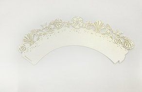 HUAL Cupcake Wrappers 50 Filigree Artistic Bake Cake Paper Cups Shell Lace Laser Cut Liner Baking Cup Muffin Case... N9