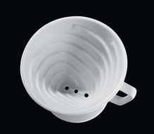 Cilio Premium Vienna Akantus White Porcelain 1l Coffee Pot &amp; 4 Cup Filter Holder N2