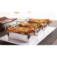 American Metalcraft MRP53 17 oz. Mini Roasting Pan with Handles - 5 3/4" x 3 3/4" x 1 3/4" N2