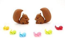 ZICOME [2 Pack] Silicone Cute Squirrel Tea infuser /Tea Ball /Tea Strainer /Mesh Tea Strainer /Tea Filters for...