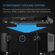 AC Infinity AIRCOM T8, Quiet Cooling Blower Fan System 17" for Receivers, Amps, DVR, AV Cabinet Components N2