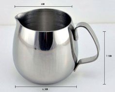niceeshop(TM) Japanese Stype Thicken Stainless Steel Milk Frothing Pitcher (Silver,350ml) N11
