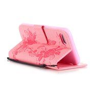 iPhone 7 Case, iPhone 7 Wallet Case,PHEZEN Beauty Luxury Handmade Rose Flower Butterfly Bling Diamond PU Leather... N35