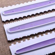 MuLuo Plastic Sawtooth Shape Cake Cream Smoother Scraper Spatula Tools N3