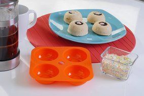 Silicone 4 Half-Sphere Round Mold - Premium Quality - Unique Food Grade, Durable, Attractive By Qvob N20
