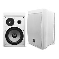 VM Audio 360W Waterproof Indoor/Outdoor Porch Speaker Pair Set, White | SR-WOD8 N5