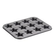 Cake Boss Novelty Nonstick Bakeware 12-Cup Star Molded Cookie Pan, Gray N4
