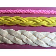 LYNCH 3 Kinds Rope Shape Silicone Mold Fondant Non-stick Cake Kitchen Tool,Pink N4