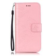 iPhone 7 Case,PHEZEN Embossed Flower Butterfly PU Leather iPhone 7 Wallet Case [Magnetic Closure] [Credit Card... N23
