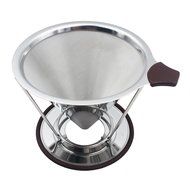 Pour Over Stainless Steel Coffee Dripper by Glowseen, Cone Coffee Filter Double Fine Mesh Coffee Maker with Stand... N3