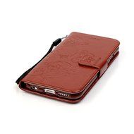 iPhone 7 Case,PHEZEN Embossed Flower Butterfly PU Leather iPhone 7 Wallet Case [Magnetic Closure] [Credit Card... N26