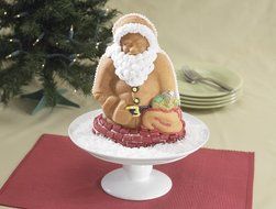 Nordic Ware Platinum 3D Santa Cast Aluminum Cake Pan