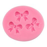 3PCS Bow Shape Silicone Fondant Cake Mold Home Kitchen Baking Sculpting &amp; Modeling Tools--Green N4