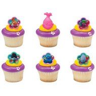 Trolls True Colors Cupcake Rings - 24 Count N2