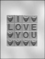 CK Products "I Love You" Break-Up Bar Chocolate Mold