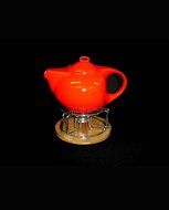 SEAVER Modern Tea Pot Warmer with bambo base N2
