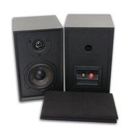 LONPOO 05A Wood Bookshelf Speakers 2-Way 75W2 Classic Loudspeaker with 4-inch Carbon Fiber Woofer and Silk Dome...