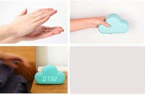 Surborder Shop Creative Cloud Shape LED Digital Alarm Clock with Sound-activated Function, Saving Power Mode and... N7