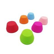 Newlemo 24 Pack Silicone Cupcake Mold Cake Muffin Mold Egg Tart Mold Baking Cup Mould N2