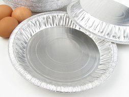 10" Disposable Aluminum Pie Pans #1042- Pack of 12
