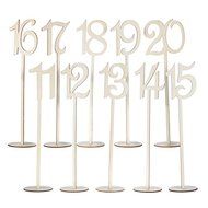 20 Pieces Mini Wooden Chalkboard Table Numbers Stick Set With Base French Font Wedding Birthday N2