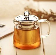 Dechunxian&reg; Creative Life Series - Glass Tea Pot + Tea Infuser Strainer ,Lead-free Heat-resistant Borosilicate... N8