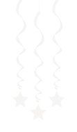 Hanging Star Decorations, 26&quot;, Light Blue, 3 Count N16