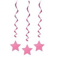 Hanging Star Decorations, 26&quot;, Light Blue, 3 Count N18