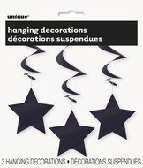 Hanging Star Decorations, 26&quot;, Light Blue, 3 Count N19