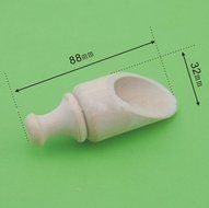 10 Piece Dress My Cupcake Rustic Round Wood Scoop, 3.5-Inch N2