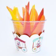 Circus Cupcake Wrappers, Carnival Theme Decorations, Confetti Couture Party Supplies, 36 Wraps N5