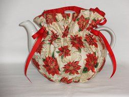 2 Cup Christmas Print Reversible Tea Pot Cozy