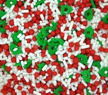 SweetGourmet Festive Flurry Mix - Christmas Sprinkles &amp; Nonpareils (13oz) N3