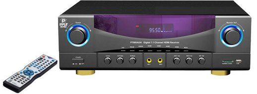 Pyle Stereo Receiver and iPod Dock Package - PT980AUH 7.1 channel 350 Watts Build-In AM/FM Radio /USB/SD card... N2