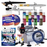 PointZero Professional Airbrush Cake Decorating Set - 12 Chefmaster Colors N7