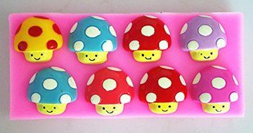 Anyana Lovely Mushroom Silicone Fondant Mold Cake Decorating Pastry Gum Pastry Tool Kitchen Tool Sugar Paste Baking... N3