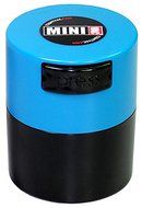 Minivac TV1-SLB - 10g to 30 gram Vacuum Sealed Container Lt. Blue Cap &amp; Black Body