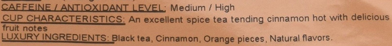 Metropolitan Tea 200 Count Pyramid Shaped Teabags, Le Marche Spice N3
