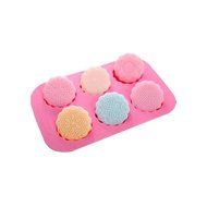 X-Haibei 6-Cavity Round Mixed Mooncake Chocolate Jello Soap Lotion Bar Silicone Mold