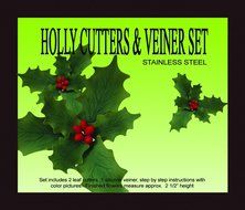 Holly Gumpaste Cutter Set