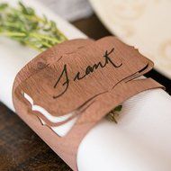 Wood Veneer Wedding Napkin Rings Set of 3 Weddingstar