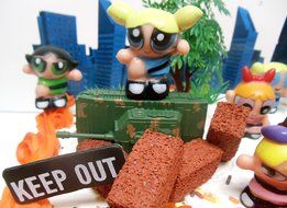 Powerpuff Girls 20 Piece Birthday Cake Topper Set Featuring Power Puff Girls Blossom, Bubbles, and Buttercup and... N2