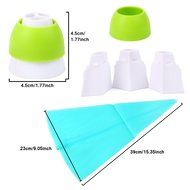 Piping Bags, MCIRCO 3 X ColorSwirl 3-Color Coupler for Large Size Russian Piping Tips and 3 X Reusable Pastry... N28