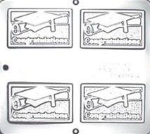 Graduation &quot;Congratulations&quot; Card Chocolate Candy Mold 1528